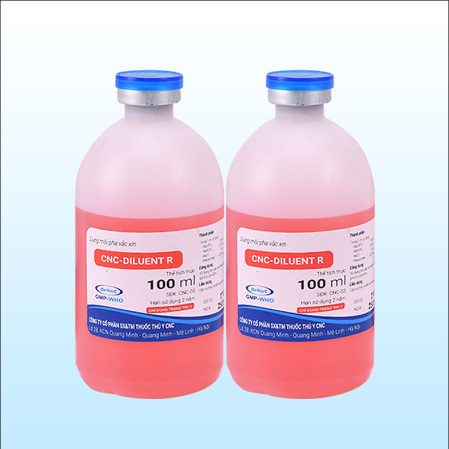 Dung dịch pha vắc xin đông khô CNC-Diluent R được sử dụng để pha các loại vắc xin đông khô