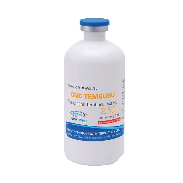 CNC TEMBUSU PLUS - Vắc xin Tembusu nhũ dầu: Phòng bệnh hội chứng giảm đẻ trên vịt (bệnh lật vịt).
